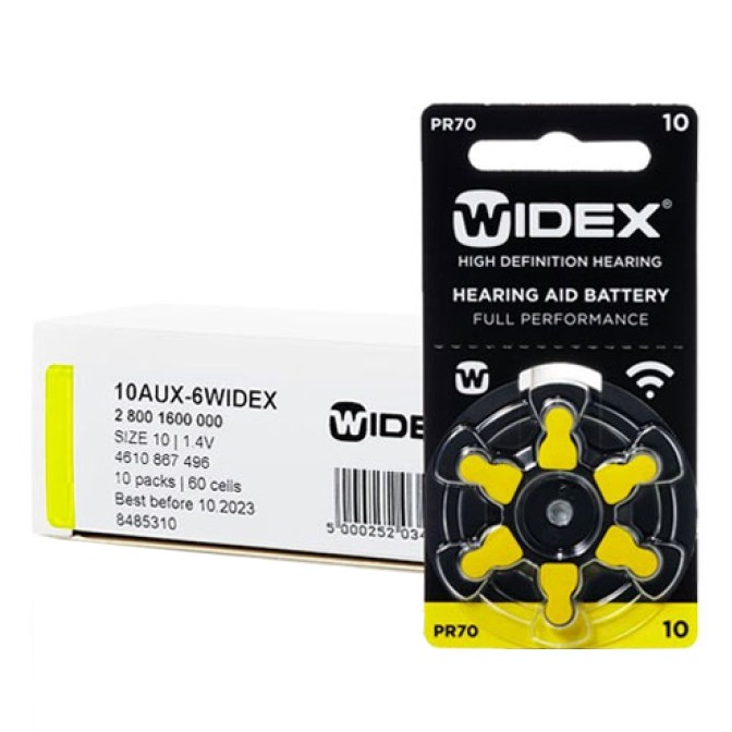 Батарейка Widex №10, 60 шт