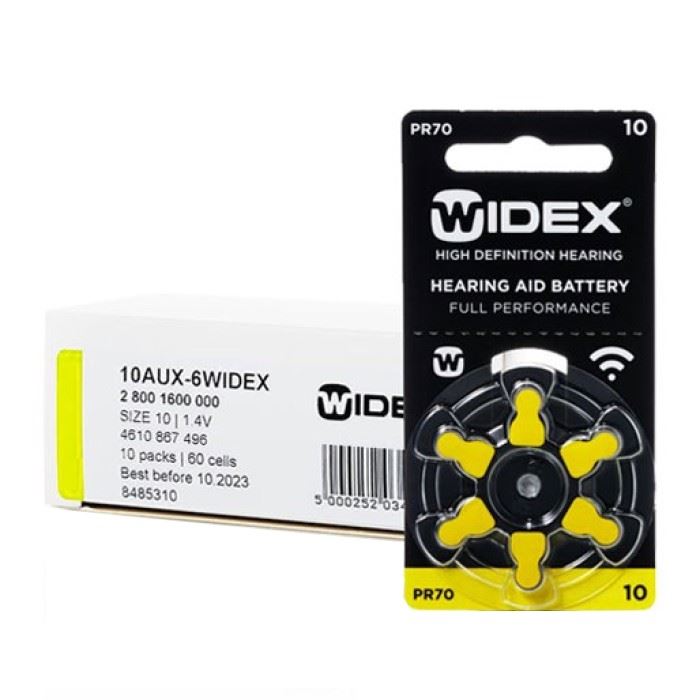 Батарейка Widex №10, 60 шт