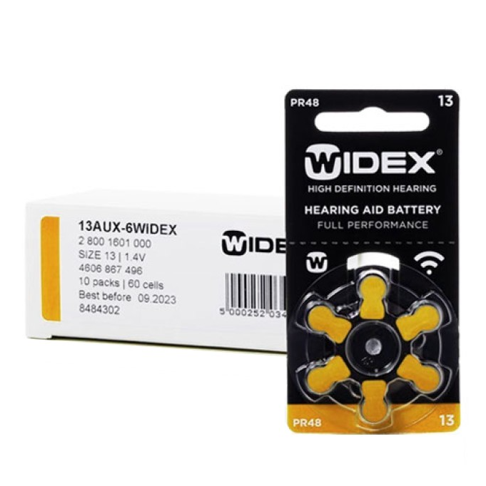 Батарейка Widex №13, 60 шт