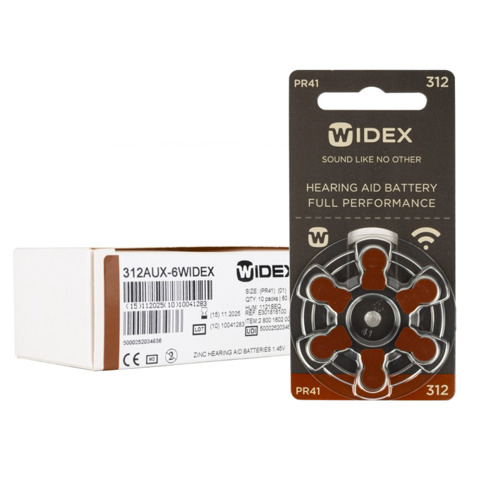 Батарейка Widex №312, 60 шт