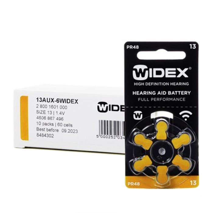 Батарейка Widex №13, 60 шт
